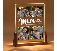 EDSG Personalised Mothers Day Gifts for Mum, Mothers Day Photo Gifts Picture Frames, Acrylic Plaque Night Light, Mother's Day Photo Gift for Mom, Mum, Birthday, Christmas (U-Mum 3)