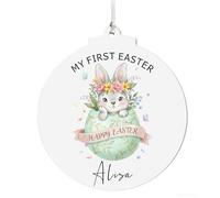 EDSG Personalised My First Easter Ornament Gift for Baby Boy Girl Newborn, Baby First Easter Keepsake, Easter Basket Tags Decorations Gifts for Kids Granddaughter Grandson (Style-2, Design 2)