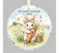 EDSG Personalised My First Easter Ornament Gift for Baby Boy Girl Newborn, Baby First Easter Keepsake, Easter Basket Tags Decorations Gifts for Kids Granddaughter Grandson (Style-1, Design 4)