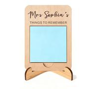 EDSG Personalised Note Holder, Thank You Teacher Gifts, Wooden Sticky Note Holder, Teacher Appreciation Gifts End of the Year Teaching Assistant Nursery