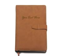 EDSG Personalised Notebook A5 Journal Diary Notebook PU Leather Notebooks Gift Personalised Gifts for Christmas Birthday Graduation Diary for Women Men Son Friend Husband (Brown-Design 3)