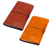 EDSG Personalised Notebook Journal Diary Vintage Refillable Leather Notepad Laser Engraved - Diary Gift for her or him, Students, Fathers Day Gift - End of Term Leaving Gift - Thank You Teachers Gift