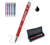 EDSG Personalised Pen for Dad Gifts for Fathers Day Custom Ballpoint Pens Daddy Gifts Pen Engraving Pens Gift with Any Text for Dad Daddy Father Grandad (Red)
