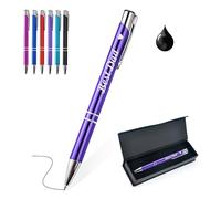 EDSG Personalised Pen for Dad Gifts for Fathers Day Custom Ballpoint Pens Daddy Gifts Pen Engraving Pens Gift with Any Text for Dad Daddy Father Grandad (Purple)