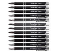 EDSG Personalised Pen with Name Engraving - Custom Ballpoint Pen Gifts for Men Women, Student, Birthday, Father's Day, Graduation, Christmas, Thank You Gifts(12Pcs/Black)