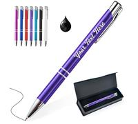 EDSG Personalised Pen with Name Engraving - Custom Ballpoint Pen Gifts for Men Women, Student, Birthday, Father's Day, Graduation, Christmas, Thank You Gifts (Purple)
