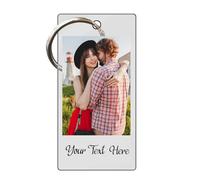 EDSG Personalised Photo Keyring Personalised Photo Gifts for Her Him Women Custom Picture Keychain for Boyfriend Girlfriend Valentines Music Love Birthday Wedding Christmas(Transparent)