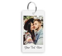 EDSG Personalised Photo Keyring Personalised Photo Gifts for Her Him Women Custom Picture Keychain for Boyfriend Girlfriend Valentines Music Love Birthday Wedding Christmas(White)