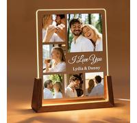 EDSG Personalised Picture Frames Gifts for Women Men, LED Photo Frame Gift for Girlfriend Boyfriend Wife Husband, Personalised Photo Gifts for Valentines, Christmas, Anniversary, Birthday (6-Photos)