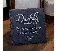 EDSG Personalised Slate Coaster | Engraved Square Cup Mat Mug Coaster Table Place Mat | Home Decoration,Housewarming,Wedding Gift Hand Finished in UK(Design 5)