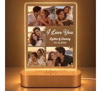 EDSG Personalised Song Plaque with Built-in Bluetooth Speaker, Acrylic Photo Frame LED Night Light, Gifts for Boyfriend, Girlfriend, Wife, Birthday, Wedding, Anniversary, Christmas (Design 3)