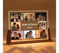 EDSG Personalised Valentines Gifts for Him Her Photo Gifts Night Lights Picture Frame Personalised Birthday Christmas Valentines Day Gifts for Women Men Girlfriend (U-8 Photos)