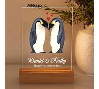 EDSG Personalised Wedding Card Gifts Anniversary Valentines LED Light Up Cards with Any Name & Text Acrylic Room Decor for Women Men Couple Wife Husband Girlfriend Boyfriend(Design 4)