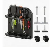 EDSRDPLT 90 Degree Boat Track System Tool Holder, Knife & Plier Rig Holder Combo - Compatible for Versatrack/Lund Sport Track - Marine-Grade Storage Solution.