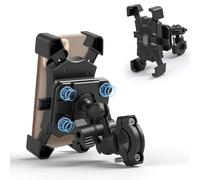 EDSRDUX Motorcycle Phone Mount Holder, Anti Shake Bike Holder Compatible iPhone16/15/14/13 Pro Max, Adjustable Phone Clip Suitable for 0.78-1.35 "Bicycle ATV Handlebars (Quick-Access Clamp)