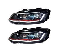 EDSXWUN Car Headlight Assembly Compatible With For Polo 2011 2012 2013 2014 2015 2016 2017 2018 Car Front Lights DRL Turn Signal High Low Beam Light Assembly Parts