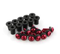 EDSXWUN Motorcycle Fairing Bolt Compatible With Ducati 848 1098 1198 Motorcycle Windshield Bolts Kits Windscreen Screws Aluminum Set M4*16 10 Pcs Motorbike Screws Cowls(Red)