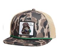 EDTREK Outdoorsman Pro Trucker Breathable Mesh Performance Cap - Flat Brim Snapback Hat, Duck Dog - Duck Camo Green Rope, One size