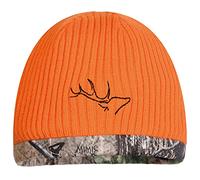 EDTREK Waterproof and Windproof Camo Beanie Hunting Hat - Timber and Blaze Orange Camo Hunter Hat, Orange, XL