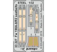 Eduard 1/32 Focke-Wulf Fw-190A-8/R2 Seatbelts STEEL Zoom Set # 33227