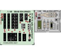 EDUARD 1/48 3DL48024 BOEING B-17F/G radio comp. SPACE 3D Decals & etch for HKM