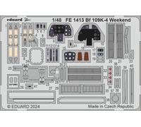 EDUARD 1/48 Messerschmitt Bf 109K-4 Weekend FE1413 details for Eduard kit.