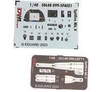 Eduard 1/48 Space Supermarine Spitfire Mk.5 Interior 3D Decal Etching Parts Set (For Airfix) Plastic Model Decal EDU3DL48099
