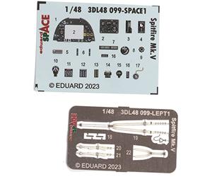 Eduard 1/48 Space Supermarine Spitfire Mk.5 Interior 3D Decal Etching Parts Set (For Airfix) Plastic Model Decal EDU3DL48099