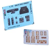 Eduard 1/72 Space Boeing Burtle Chinook HC.1 Interior 3D Decal Etched Parts Set (for Airfix) Decal for Plastic Models EDU3DL72043