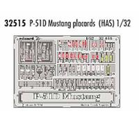 Eduard 32515 Etched Aircraft Detailling Set 1:32 North-American P-51D Mustang da