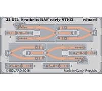 Eduard 32872 Etched Aircraft Detailling Set 1:32 seatbelts RAF early Steel