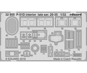 Eduard 32955 Etched Aircraft Detailling Set 1:32 North-American P-51D Mustang in