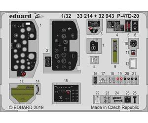 Eduard 33214 Etched Aircraft Detailling Set 1:32 Republic P-47D-20 Thunderbolt