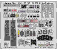 Eduard 33237 Etched Aircraft Detailling Set 1:32 Lockheed F-104G Starfighter int