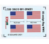 Eduard 3DL53001 1:350 US ensign flag WWII SPACE 3D Decal