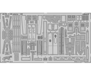 Eduard 48970 Etched Aircraft Detailling Set 1:48 Grumman F-14D Tomcat exterior
