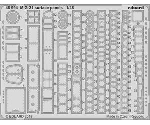Eduard 48994 Etched Aircraft Detailling Set 1:48 Mikoyan MiG-21MF surface panels
