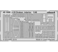 Eduard 491008 Etched Aircraft Detailling Set 1:48 Saab J-35F Draken interior