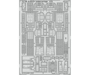 Eduard 72743 Grumman E-2C/E-2C+ Hawkeye Undercarriage 1:72 Etch Set for Heller