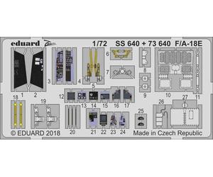 Eduard 73640 Etched Aircraft Detailling Set 1:72 Boeing F/A-18E Hornet