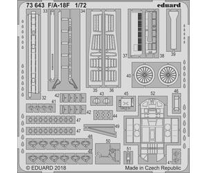Eduard 73643 Etched Aircraft Detailling Set 1:72 McDonnell-Douglas F/A-18F
