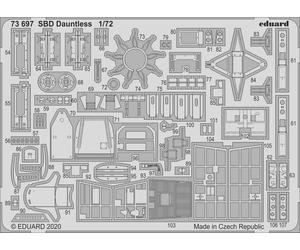 Eduard 73697 Etched Aircraft Detailling Set 1:72 Douglas SBD Dauntless