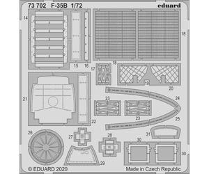 Eduard 73702 Etched Aircraft Detailling Set 1:72 Lockheed-Martin F-35B Lightning