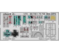 Eduard 73738 Etched Aircraft Detailling Set 1:72 Mikoyan MiG-25PD