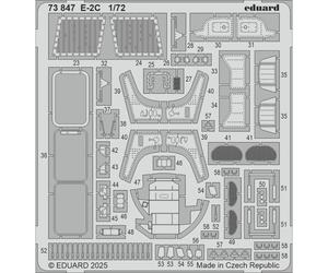 Eduard 73847 Grumman E-2C Hawkeye 1:72 Etch Set for Heller 82300