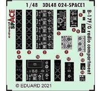 Eduard Accessories 3DL48024 - 1:48 B-17F/G Radio Compartment Space 1/48 for HKM