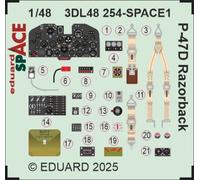 Eduard Accessories 3DL48254 - 1:48 P-47D RAZORBACK SPACE For Miniart - New