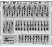 Eduard Accessories 491533 - 1:48 UH-60A Cargo Seatbelts STEEL ICM - New