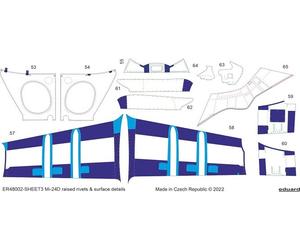 Eduard Accessories ER48002 - 1:48 Mi-24D Raised Rivets & Surface Details - New