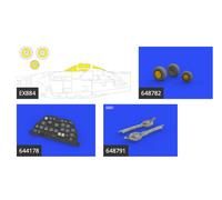 Eduard 644182 Lockheed P-38J Lightning LooKplus 1:48 Set Tamiya 61123 Model Kit